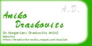 aniko draskovits business card